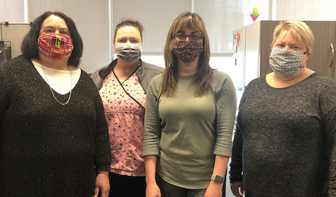 Office Staff wearing masks