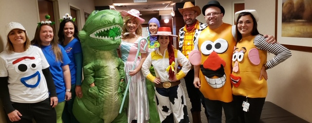 Group in costumes photo